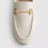 Faux leather snaffle bit mule loafers
