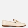 Faux leather snaffle loafers