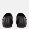 Faux leather snaffle loafers