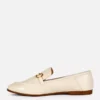 Faux leather snaffle loafers