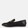 Faux leather snaffle loafers