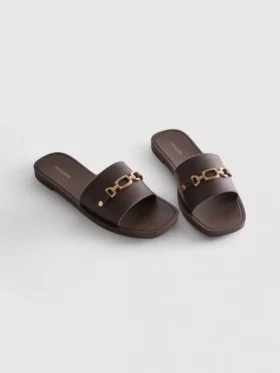 Faux leather snaffle sliders