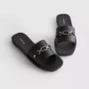 Faux leather snaffle sliders