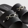 Faux leather snaffle sliders