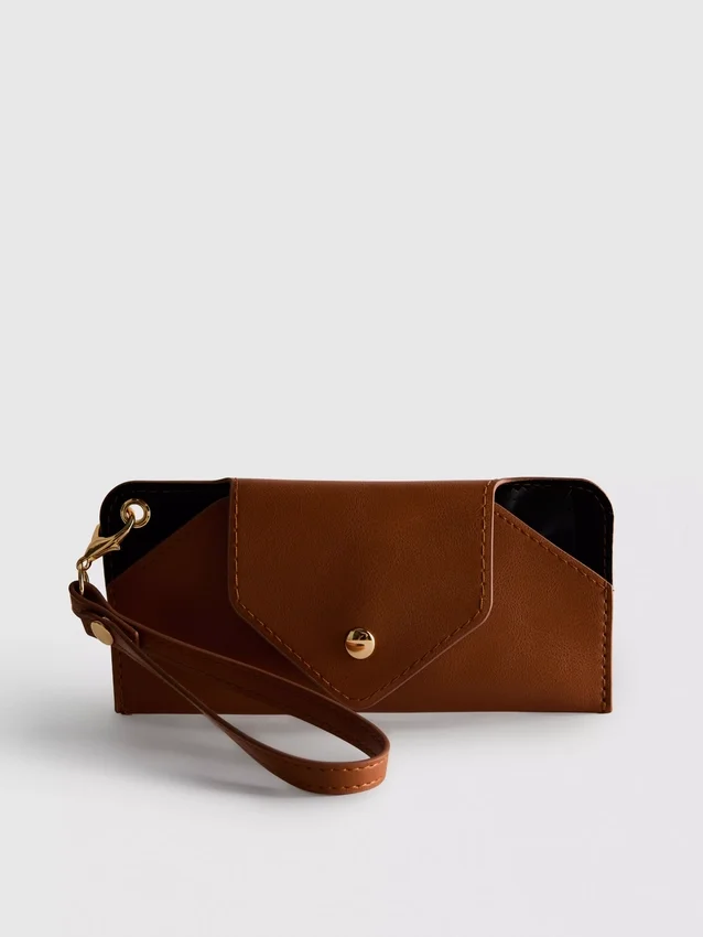 Faux leather sunglasses case