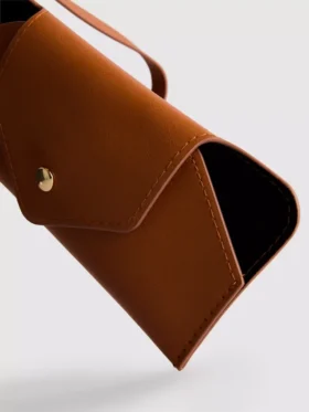 Faux leather sunglasses case