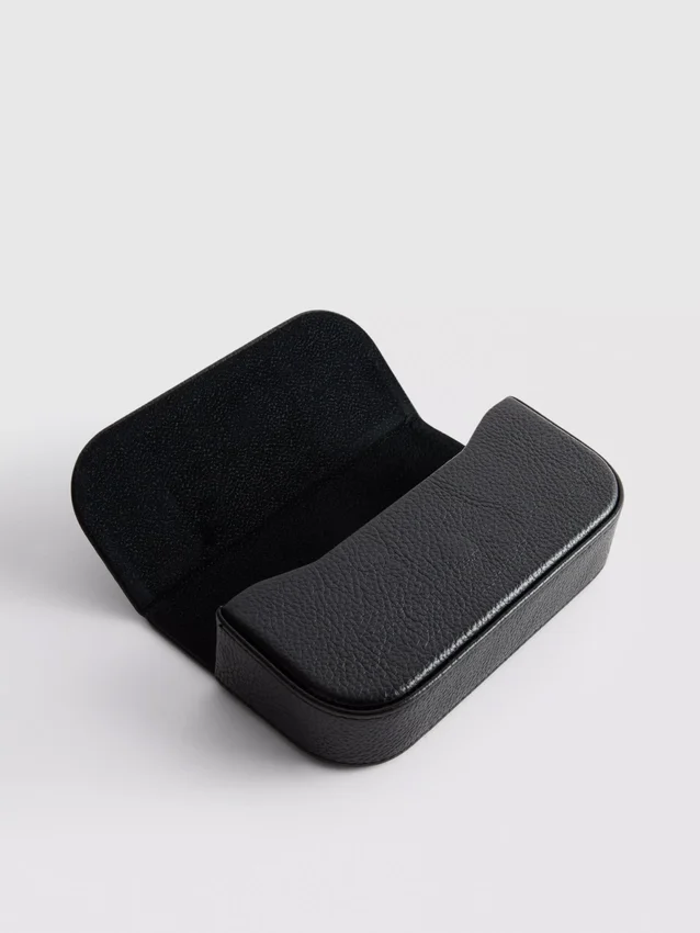 Faux leather sunglasses case