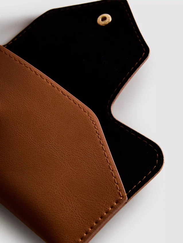 Faux leather sunglasses case