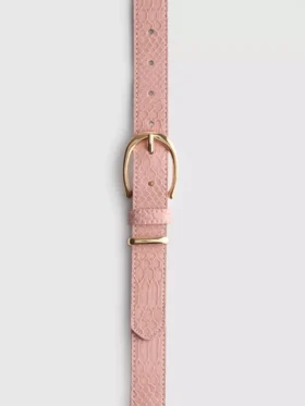 Faux leather textured belt