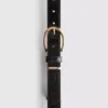 Faux leather textured belt