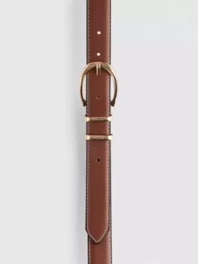 Faux leather textured belt