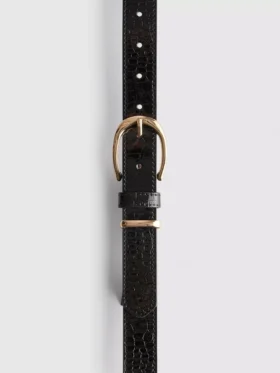Faux leather textured belt