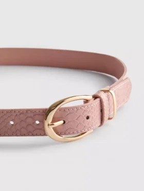 Faux leather textured belt