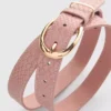 Faux leather textured belt