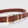 Faux leather textured belt
