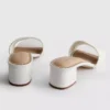Faux pearl block-heel mule sandals