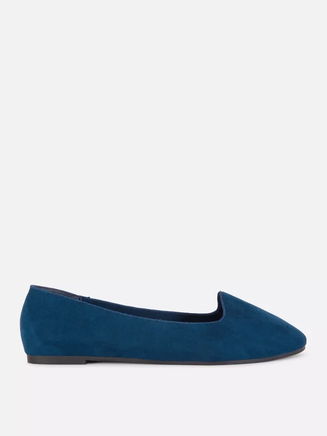 Faux suede flats