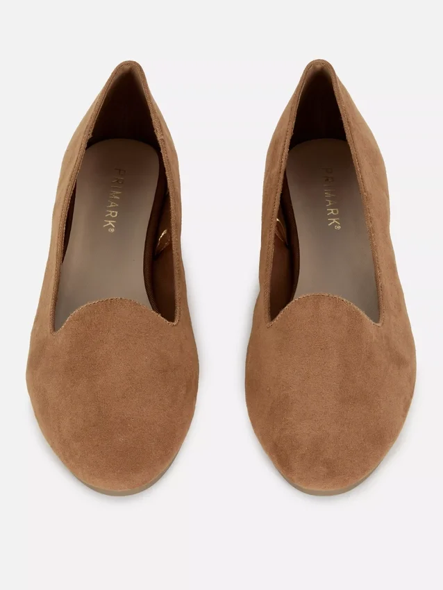 Faux suede flats
