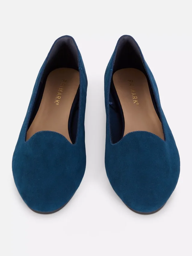 Faux suede flats