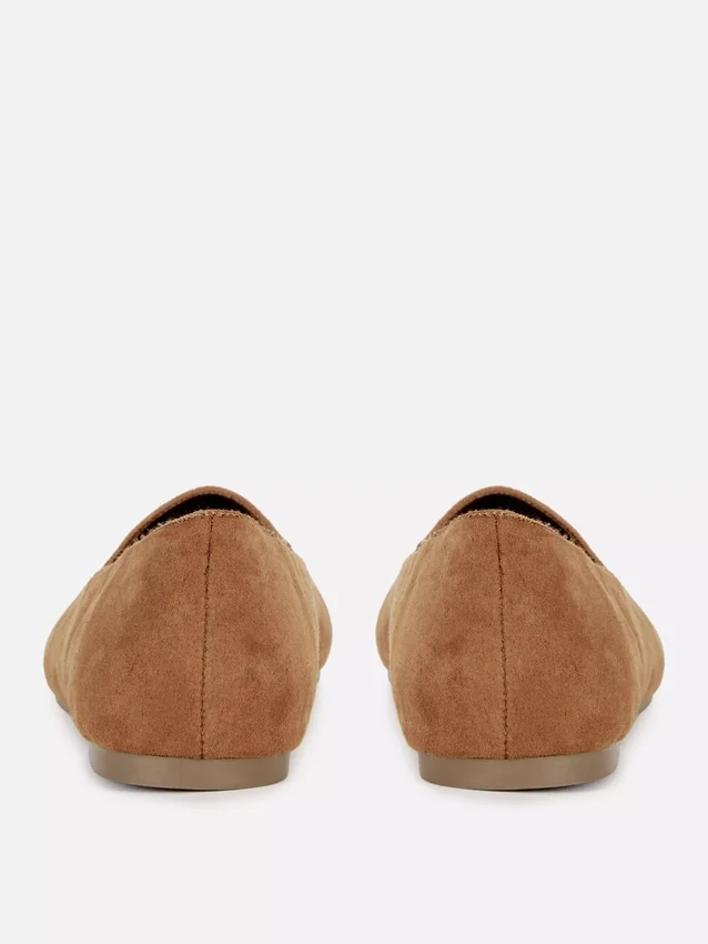 Faux suede flats