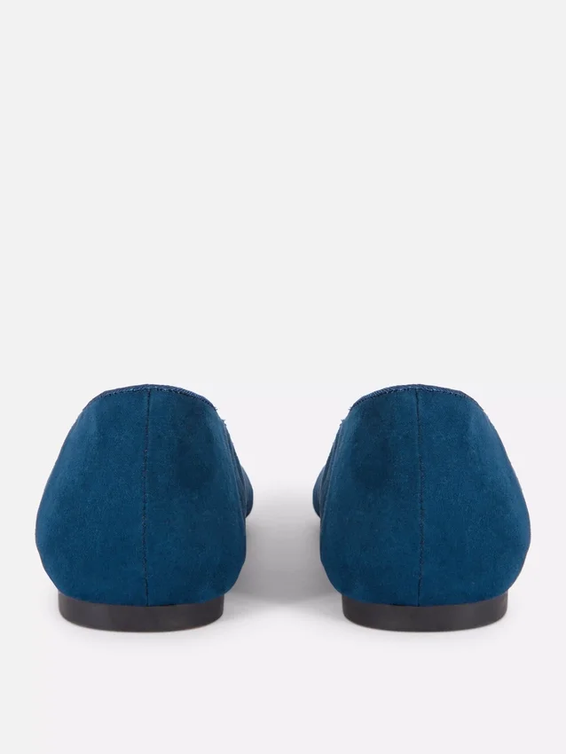 Faux suede flats