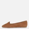 Faux suede flats