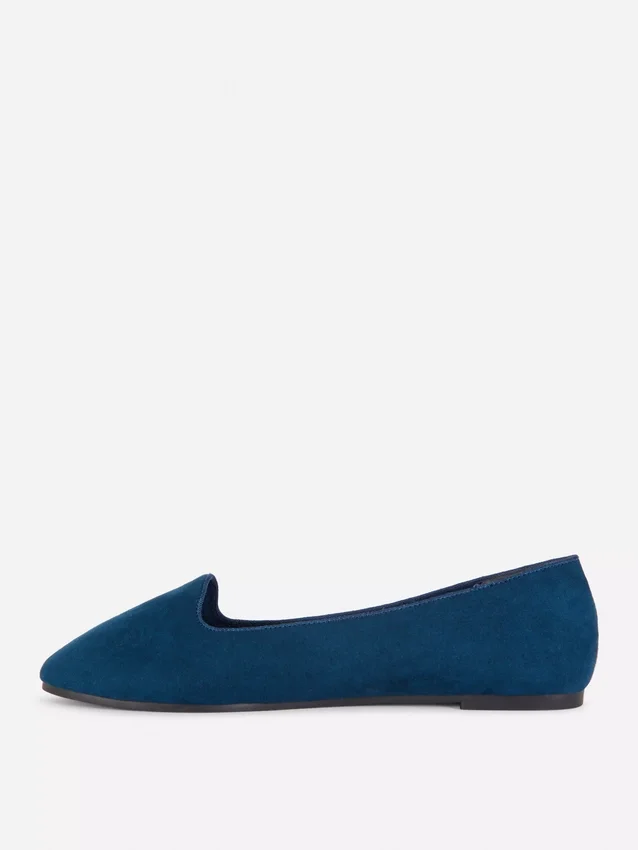 Faux suede flats