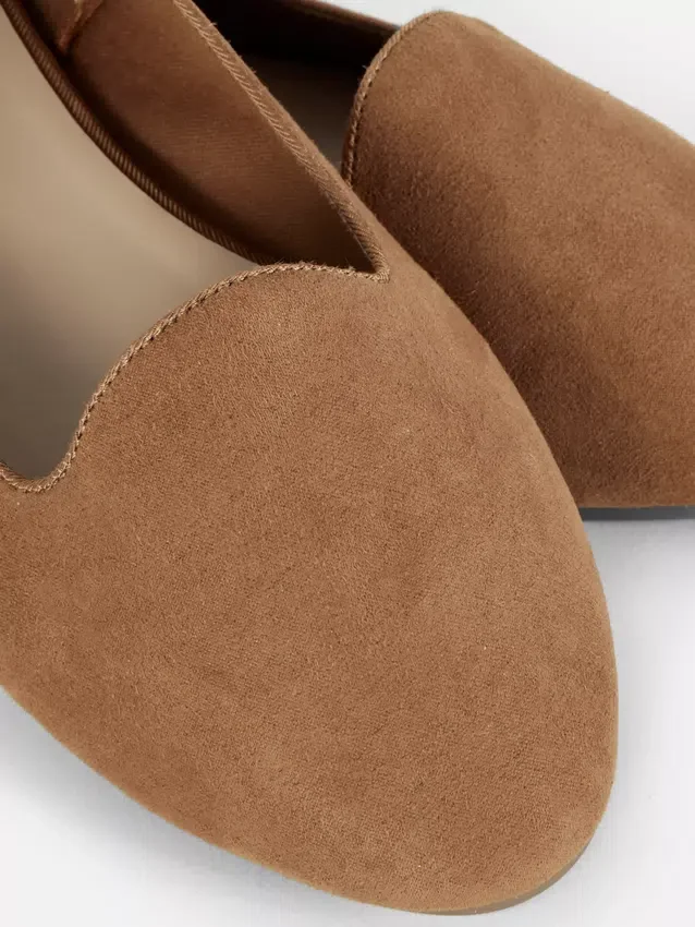 Faux suede flats