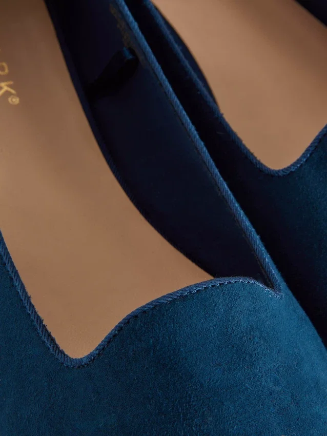 Faux suede flats