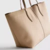 Faux suede panel tote bag