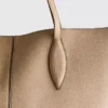 Faux suede panel tote bag