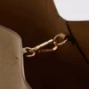 Faux suede panel tote bag