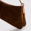 Faux suede shoulder bag