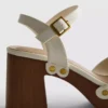 Faux suede studded heeled sandals