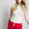 Fitted cap sleeve t-shirt