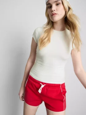 Fitted cap sleeve t-shirt