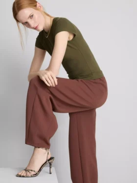 Fitted cap sleeve t-shirt