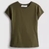 Fitted cap sleeve t-shirt