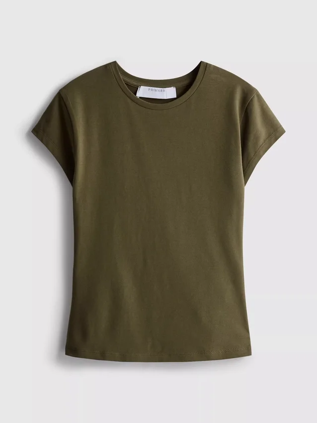 Fitted cap sleeve t-shirt