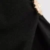 Fitted v-neck hardware top