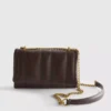 Flap-over panel crossbody bag