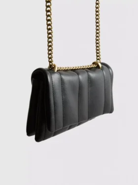 Flap-over panel crossbody bag