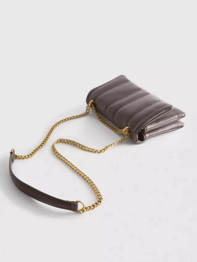 Flap-over panel crossbody bag