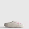 Fleece heart slippers