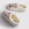 Fleece heart slippers