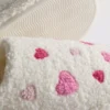 Fleece heart slippers