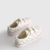 Floral canvas low-top sneakers