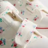 Floral canvas low-top sneakers
