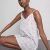 Floral cotton dobby chemise