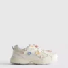 Floral-detail chunky sneakers